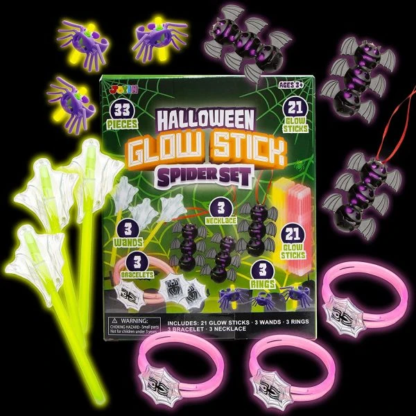 33Pcs Spider Theme Glow Sticks Kit 3 33Pcs Spider Theme Glow Sticks Kit