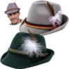 2Pcs Authentic German Alphine Hat -Spirit Halloween Shop 2 German Alpine Hats Costume Accessories Felt Fedora Retro Set 1 600x603 1