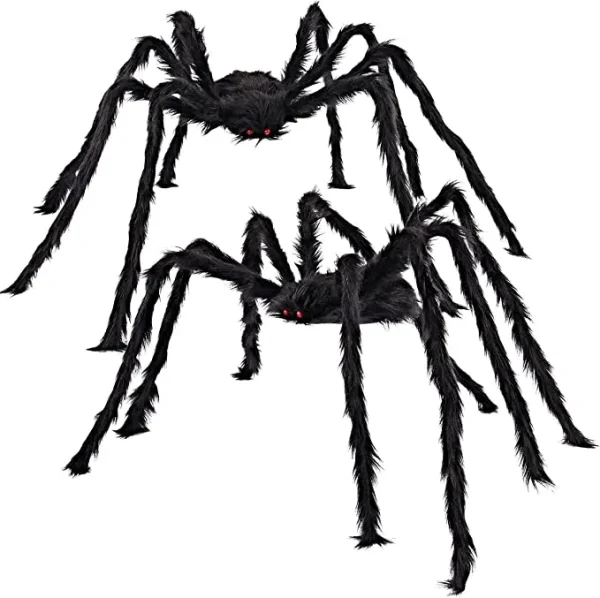 2Pcs Giant Spider Halloween Decoration 5ft 4 2Pcs Giant Spider Halloween Decoration 5ft - Image 2