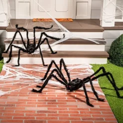 2Pcs Giant Spider Halloween Decoration 5ft