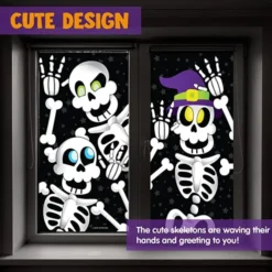 2pcs 3D Skeleton Halloween Window Covers (30x72in) 11 2pcs 3D Skeleton Halloween Window Covers (30x72in) -Spirit Halloween Shop 2 Pcs Cute Skeleton Window Covers 30 x 72 2 600x600 1