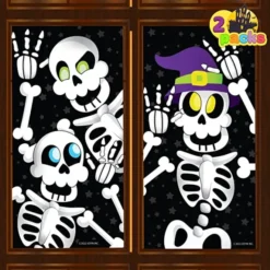 2pcs 3D Skeleton Halloween Window Covers (30x72in) 9 2pcs 3D Skeleton Halloween Window Covers (30x72in) -Spirit Halloween Shop 2 Pcs Cute Skeleton Window Covers 30 x 72 4 600x600 1