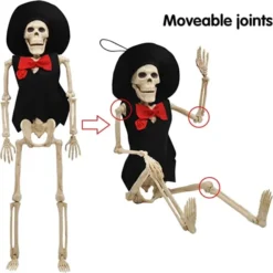 2Pcs Poseable Bride And Groom Full Body Skeleton 16in -Spirit Halloween Shop 2 Pcs Poseable Bride And Groom Full Body Skeleton 2 600x601 1