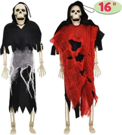 2pcs Halloween Skeleton Grim Reaper Decoration 16in -Spirit Halloween Shop 2 Pcs Poseable Grim Reaper Full Body Skeleton 1 600x663 1