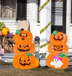 2pcs Halloween Lawn Sign Metal Stakes -Spirit Halloween Shop 2 Set Metal Halloween Pumpkin amp Ghost Yard Signs 1