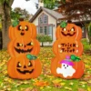 2pcs Halloween Lawn Sign Metal Stakes