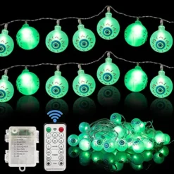 40-Count Green LED Halloween Eyeball Lights 20.6ft