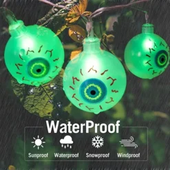 40-Count Green LED Halloween Eyeball Lights 20.6ft 11 40-Count Green LED Halloween Eyeball Lights 20.6ft -Spirit Halloween Shop 20.6 Ft Halloween Eyeball String Lights 5 600x600 1