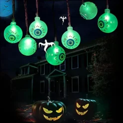 40-Count Green LED Halloween Eyeball Lights 20.6ft 10 40-Count Green LED Halloween Eyeball Lights 20.6ft -Spirit Halloween Shop 20.6 Ft Halloween Eyeball String Lights 7 600x600 1