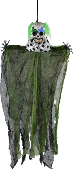 3pcs Hanging Clown Halloween Decoration 21.75in -Spirit Halloween Shop 21.75 Spooky Hanging Clown 3 Pack 1 600x1387 1