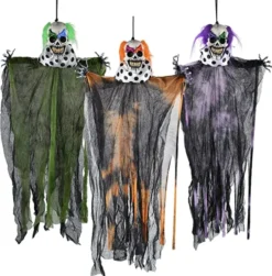 3pcs Hanging Clown Halloween Decoration 21.75in
