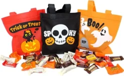 24pcs Halloween Colorful Non-Woven Tote Bags 8.6in X 8.6in -Spirit Halloween Shop 24 Halloween Colorful Non woven Tote Bags 2 600x369 1