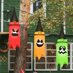 6pcs Light Up Hanging Halloween Ghost Decorations 24in 11 6pcs Light Up Hanging Halloween Ghost Decorations 24in -Spirit Halloween Shop 24 Light up Hanging Ghost 6 Pack 5 600x600 1
