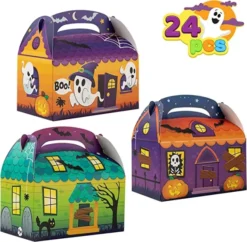 24pcs 3D Halloween Treat Boxes 6in X 6in X 3.5in -Spirit Halloween Shop 24 Pcs 3d Halloween House Cardboard Treat Boxes 5 结果 600x587 1
