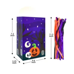 24 Pcs House Shaped Halloween Paper Bags -Spirit Halloween Shop 24 Pcs House Shaped Halloween Paper Bags 6 result 600x600 1