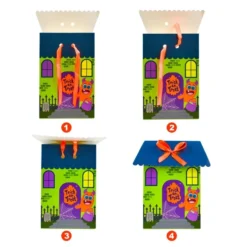 24 Pcs House Shaped Halloween Paper Bags -Spirit Halloween Shop 24 Pcs House Shaped Halloween Paper Bags 7 result 600x600 1