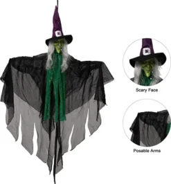 3pcs Posable Hanging Halloween Decorations 26in -Spirit Halloween Shop 26 Creepy Ghost Decorations 3 Pcs 4 600x646 1