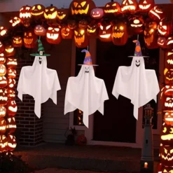 3pcs Halloween Hanging Ghost Decoration 27.5in