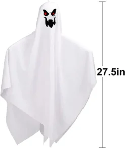 5pcs Halloween Ghost Hanging Decoration 27.5in -Spirit Halloween Shop 27.5 Hanging Ghosts 5 Pack 7 600x706 1