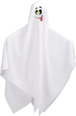 4pcs Halloween Hanging Ghost Decoration 27.5in -Spirit Halloween Shop 27.5 Hanging Ghosts with Colored Face 4 Pack 3 600x912 1