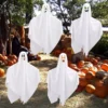 4pcs Halloween Hanging Ghost Decoration 27.5in -Spirit Halloween Shop 27.5 Hanging Ghosts with Colored Face 4 Pack 4 600x600 1