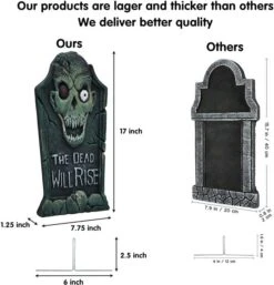 6pcs Halloween Tombstones With Bonus Stakes 17in -Spirit Halloween Shop 28 9f36288b 09cb 4b70 bd0e 0d5527af06b4 600x625 1