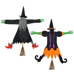 2Pcs Crashing Witch Into Tree Decoration