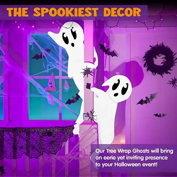 2Pcs Cute Treewrap White Ghost 4 2Pcs Cute Treewrap White Ghost - Image 2