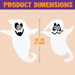 2Pcs Fat Treewrap White Ghost 47in -Spirit Halloween Shop 2Pcs Fat Treewrap White Ghost 47in 1 600x600 1