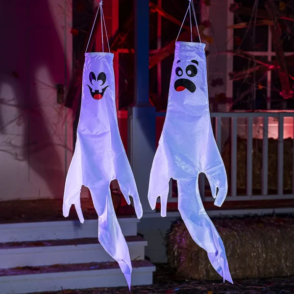 2pcs Halloween Ghost Hanging Decoration 43in 4 2pcs Halloween Ghost Hanging Decoration 43in - Image 2