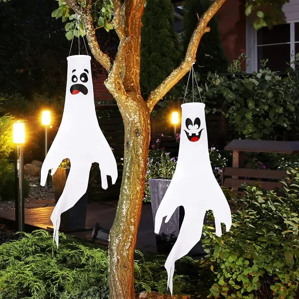 2pcs Halloween Ghost Hanging Decoration 43in 5 2pcs Halloween Ghost Hanging Decoration 43in - Image 3
