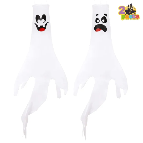 2pcs Halloween Ghost Hanging Decoration 43in 6 2pcs Halloween Ghost Hanging Decoration 43in - Image 4
