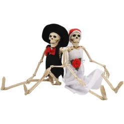 2Pcs Poseable Bride And Groom Full Body Skeleton 16in -Spirit Halloween Shop 2Pcs Poseable Bride And Groom Full Body Skeleton 16in 2 600x600 1