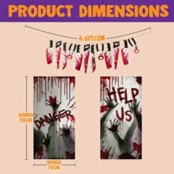 2Pcs Zombie Hand Window Covers+Weapon Garland -Spirit Halloween Shop 2Pcs Zombie Hand Window CoversWeapon Garland 5 result 600x600 1
