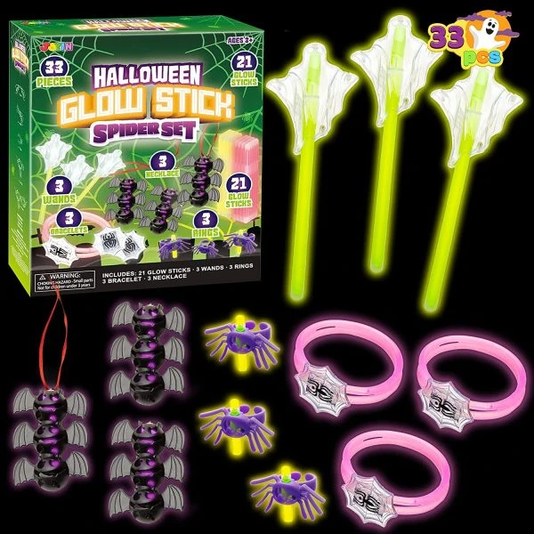 33Pcs Spider Theme Glow Sticks Kit 4 33Pcs Spider Theme Glow Sticks Kit - Image 2