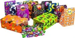 72Pcs Halloween Paper Treat Bag With Stickers -Spirit Halloween Shop 2 71024cbe fa0c 44ab b1d9 22a4324f9cef 600x303 1