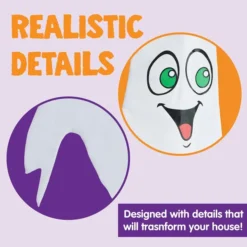 3pcs Light Up White Ghost Windsock Hanging Decorations -Spirit Halloween Shop 3 Pcs Lighted White Ghost Windsock Cute Colorful Face 3 result 600x600 1