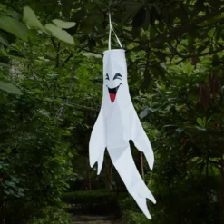 3pcs Light Up White Ghost Windsock Hanging Decorations -Spirit Halloween Shop 3 Pcs Lighted White Ghost Windsock Cute Colorful Face 6 result 600x600 1