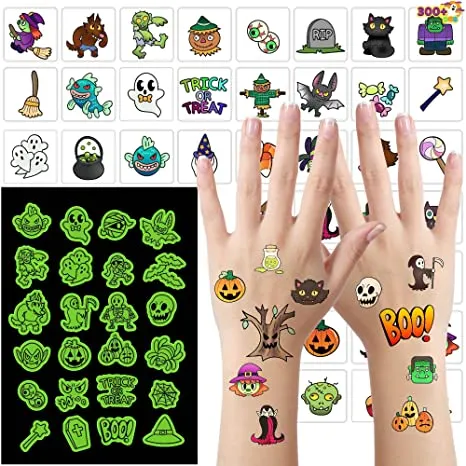 300pcs Assorted Halloween Tattoos 3 300pcs Assorted Halloween Tattoos