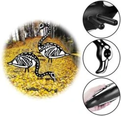 2Pcs Skeleton Flamingo Yard Stake -Spirit Halloween Shop 30768 5 600x573 1