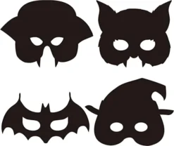32pcs Halloween Masks For Kids -Spirit Halloween Shop 32 Pcs Halloween Scratch Masks 3 600x505 1