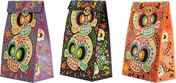 36pcs Day Of The Dead Treat Bags With Stickers 6 36pcs Day Of The Dead Treat Bags With Stickers - Image 4