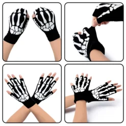 3Pairs Skeleton Fingerless Short Gloves (Glow In The Dark), 12 3Pairs Skeleton Fingerless Short Gloves (Glow In The Dark), -Spirit Halloween Shop 3Pairs Skeleton Fingerless Short Gloves Glow in the Dark 5 result 600x600 1