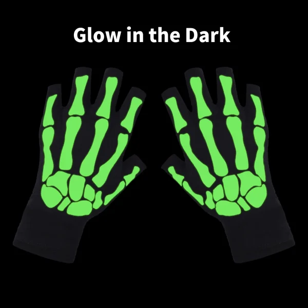 3Pairs Skeleton Fingerless Short Gloves (Glow In The Dark), 8 3Pairs Skeleton Fingerless Short Gloves (Glow In The Dark), - Image 6