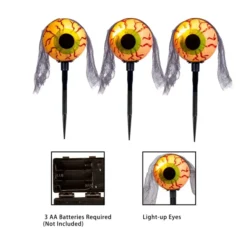3pcs Halloween Eyeballs Pathway Lights 10 3pcs Halloween Eyeballs Pathway Lights -Spirit Halloween Shop 3Pcs Eyeball Pathway Light Marker 4 result 600x600 1