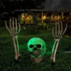 3Pcs Lighted Skull And Skeleton Arms Groundbreaker Stakes (Green Light) -Spirit Halloween Shop 3Pcs Lighted Skull and Skeleton Arms Groundbreaker Stakes Green Light 5 600x600 1