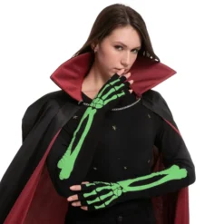 3Pcs Skeleton Fingerless Long Gloves (Glow In The Dark) -Spirit Halloween Shop 3Pcs Skeleton Fingerless Long Gloves Glow in the Dark 3 result 600x600 1