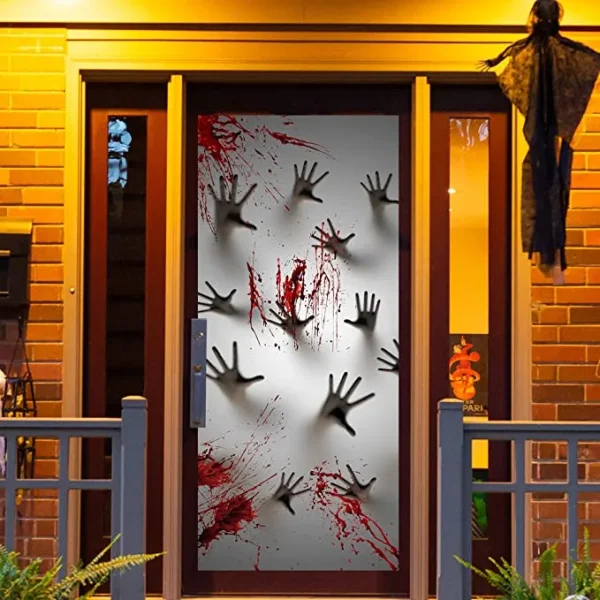3pcs Zombie Hands Halloween Door Cover 72in X 30in 3 3pcs Zombie Hands Halloween Door Cover 72in X 30in