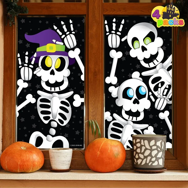 4 Pcs Cute Skeleton Window Covers 4 4 Pcs Cute Skeleton Window Covers - Image 2