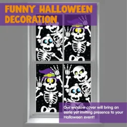 4 Pcs Cute Skeleton Window Covers 10 4 Pcs Cute Skeleton Window Covers -Spirit Halloween Shop 4 Pcs Cute Skeleton Window Covers 2 result 600x600 1